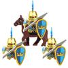 MOC Building Blocks Medieval Character Accessories Warhorses Militiamen Dragons Castles Knights Brick Gifts Toy Helmets Shields