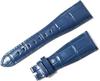[Import King Original] Watch Parts - Compatible with GaGa Milano Manuale 48mm - Embossed Crocodile Leather Strap - Aftermarket - Blue
