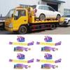 Professional Ratchet Recovery Straps Trailer Tie Down Alloy Wheel Straps Set Yellow