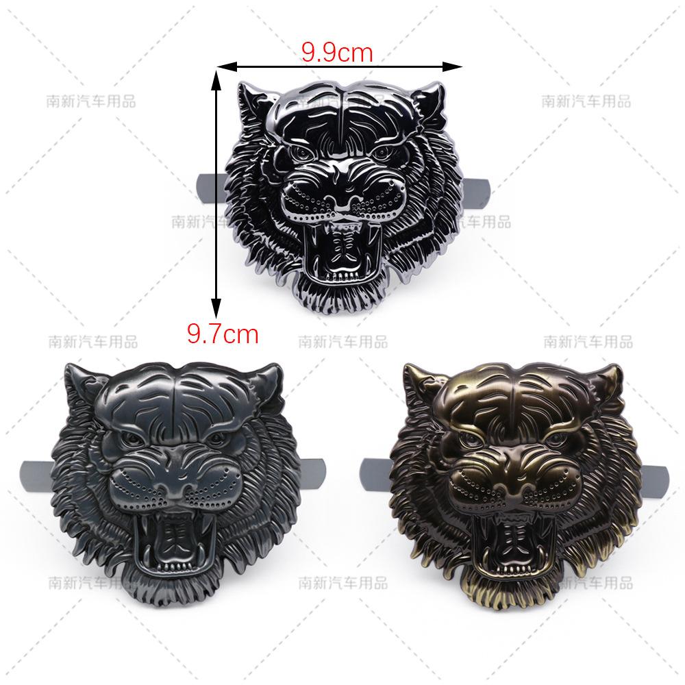 Emblema Metallico per Auto Testa di Tigre Adesivo Personalizzato per Modifica Fuoristrada Logo Decorativo per Griglia Carrozzeria Auto