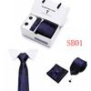 Men's Tie Gift Set: Striped & Polka Dot Tie, Pocket Square, Cufflinks