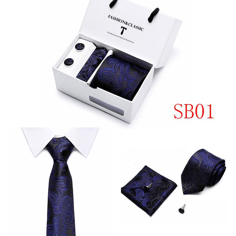 Men's Tie Gift Set: Striped & Polka Dot Tie, Pocket Square, Cufflinks