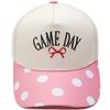 GAME DAY Bow Embroidery Color Matching Truck Hat Race Day Ladies Support Shade Dad Hat