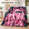 Lady Gaga Custom Name Flannel Throw Blanket Soft Warm for Sofa Bed Indoor Home Use