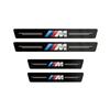 For BMW M E28 E90 F30 F10 X2 X3 X4 X5 X6 X7 F20 E46 E60 Valve 1/4/5Pcs Leather Car Door Sill Protector Carbon Fiber Sill Strip blhn58