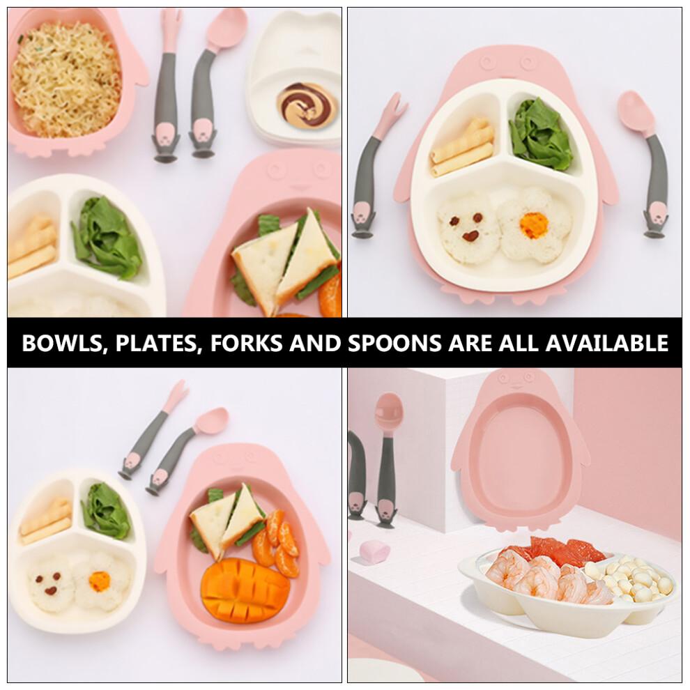 1 Set Divided Plate Bowl for Toddlers Self Feeding Training