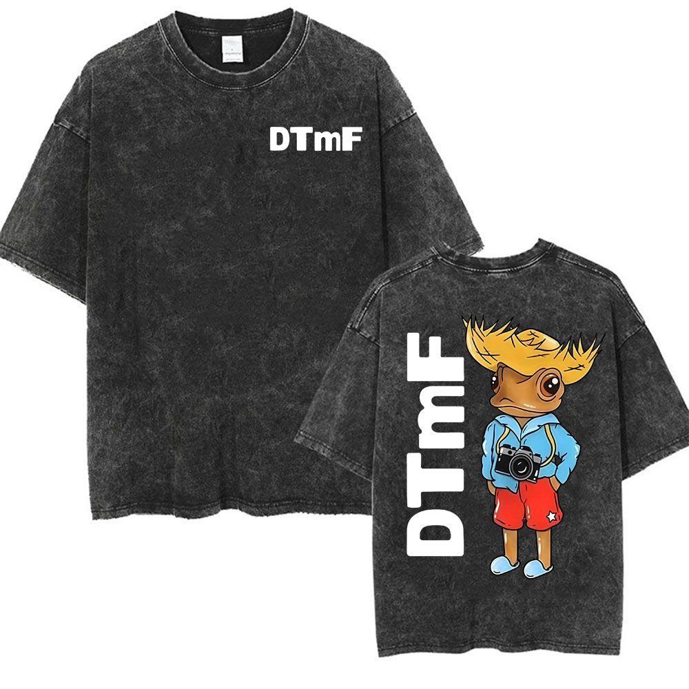 Wholesale Rap Bad Bunny DTMF World Tour Oversized Tshirt for Men Luxurious Fashionable Retro Washed Hiphop Pure Cotton Tshirt