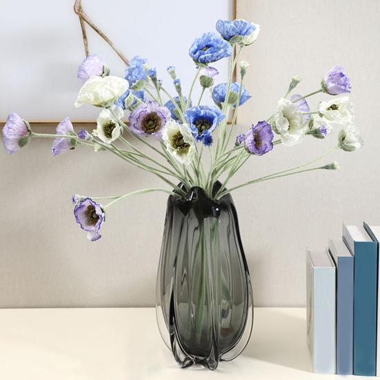 Artificial Flowers Faux Silk Flower Branch with Stems Real Touch Fake Flower Arrangement for Spring Home Kitchen Table Decor