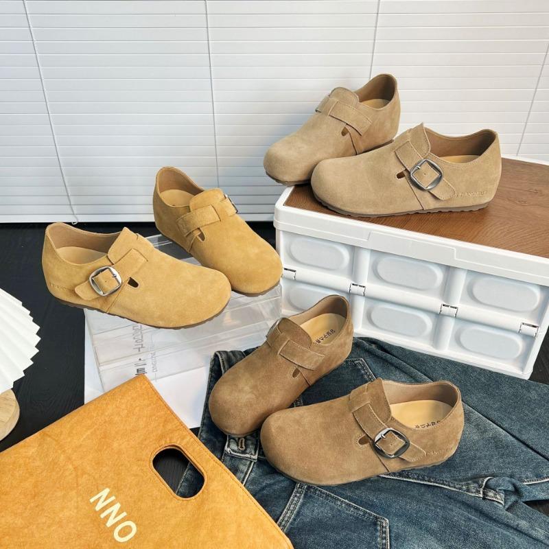 Soft sole all-inclusive women's spring and autumn new retro ugly cute single shoes with one foot flat bottom