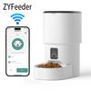 4L WIFI Button Automatic Cat Feeder Intelligent Cat and Dog Pet Feeder Smart Pet Cat Food Dispenser Pet Feeder(No 5V 1A Plug)