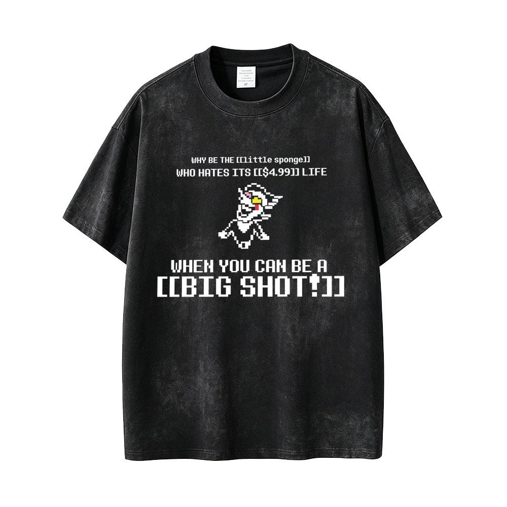 Gewaschenes Vintage-Spiel Deltarune Tenna Es ist TV-Zeit Energetischer Showmaster Lustiges Meme T-Shirt Herren Damen Lässig Humor Harajuku T-Shirts