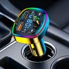 FM Transmitter LED Display Receiver 2-Port Fast Charging Wireless Radio Receiver For Auto Music Phone PC Road Trip Hands-Free
