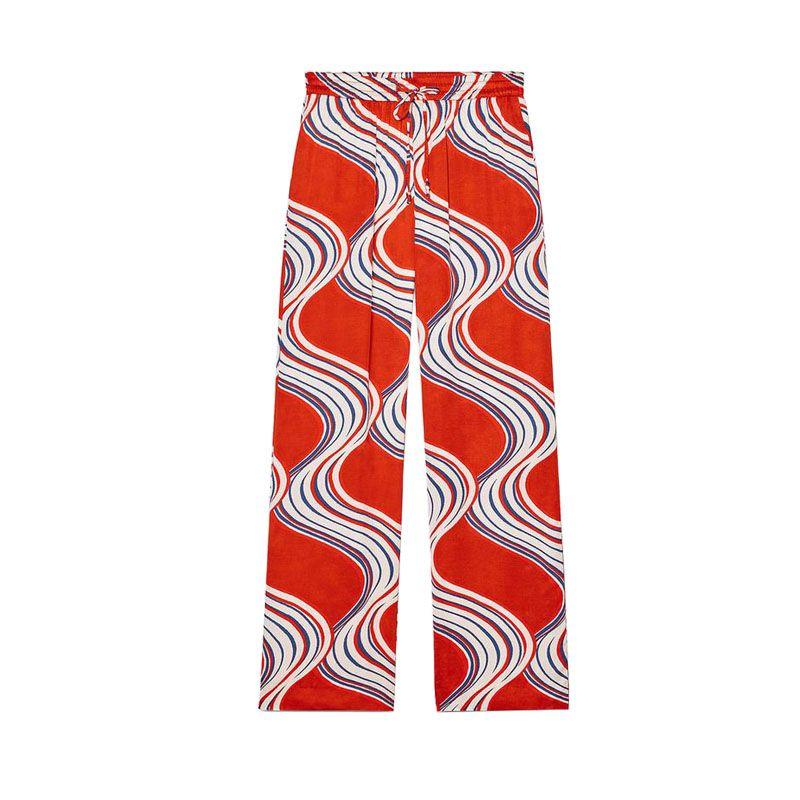 Retro Bowknot Decoration Print Shirts 2183051 Comfortable Print Pajamas Style Pants 2183052