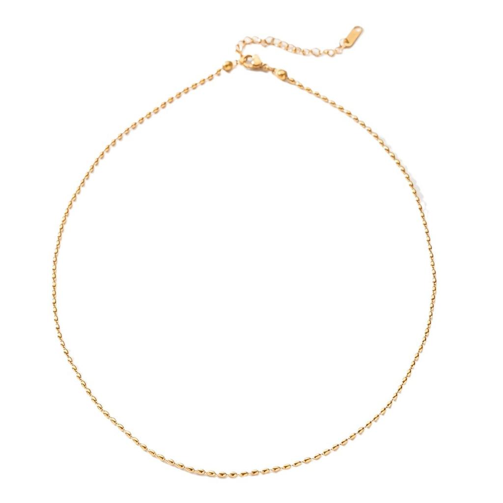 Wysokiej Jakości Stal Nierdzewna Biały Z Modnym Błyszczącym Oliwkowym Tytanowym Naszyjnikiem Damskim Nakładany Goły Łańcuszek