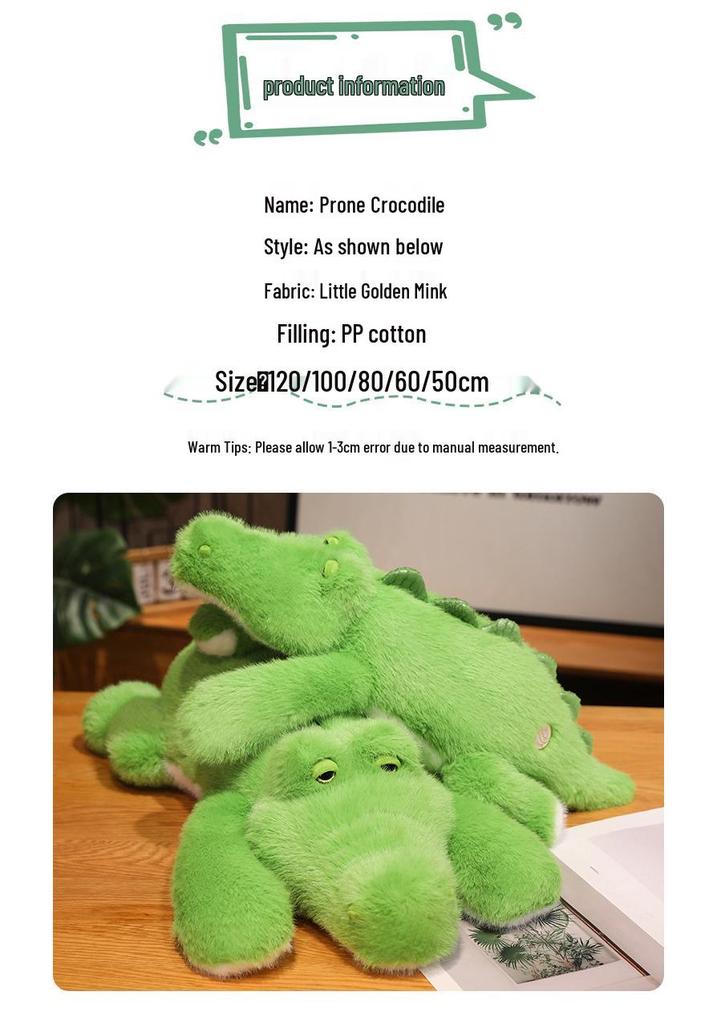 Cute Crocodile Plush Sleep Pillow for Girls - Adorable Sleeping Companion and Gift