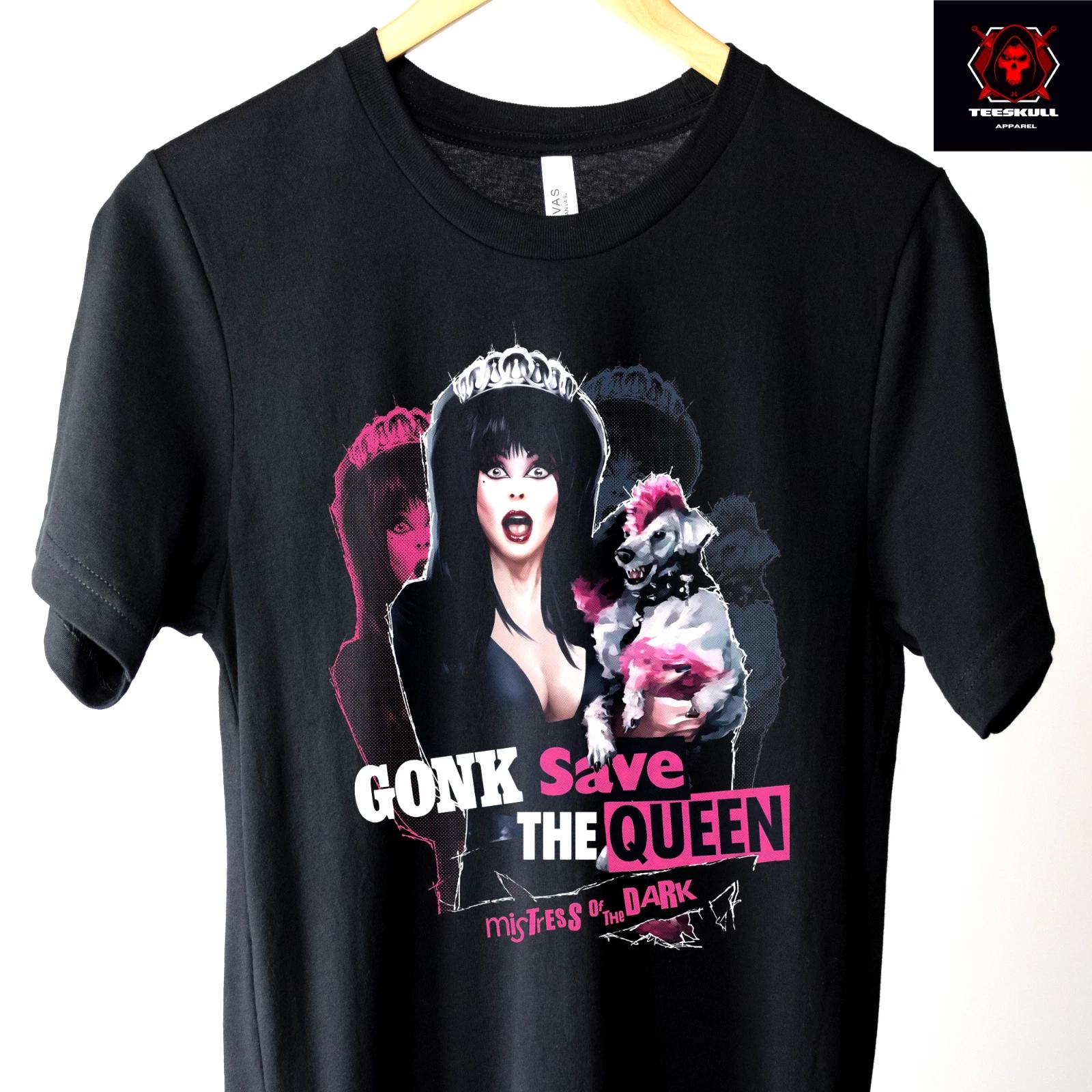 Elvira (Mistress of the Dark) Gonk Save The Queen Horror Unisex T-Shirt S