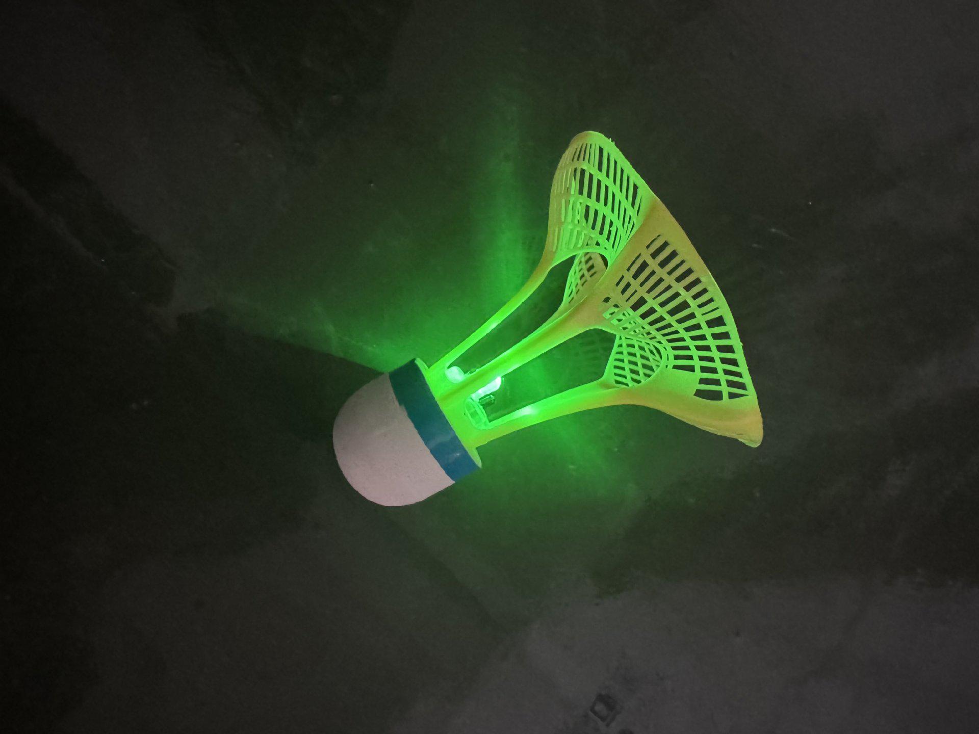 Windproof Luminous Night Glow Badminton Shuttlecock with Durable Nylon Ball