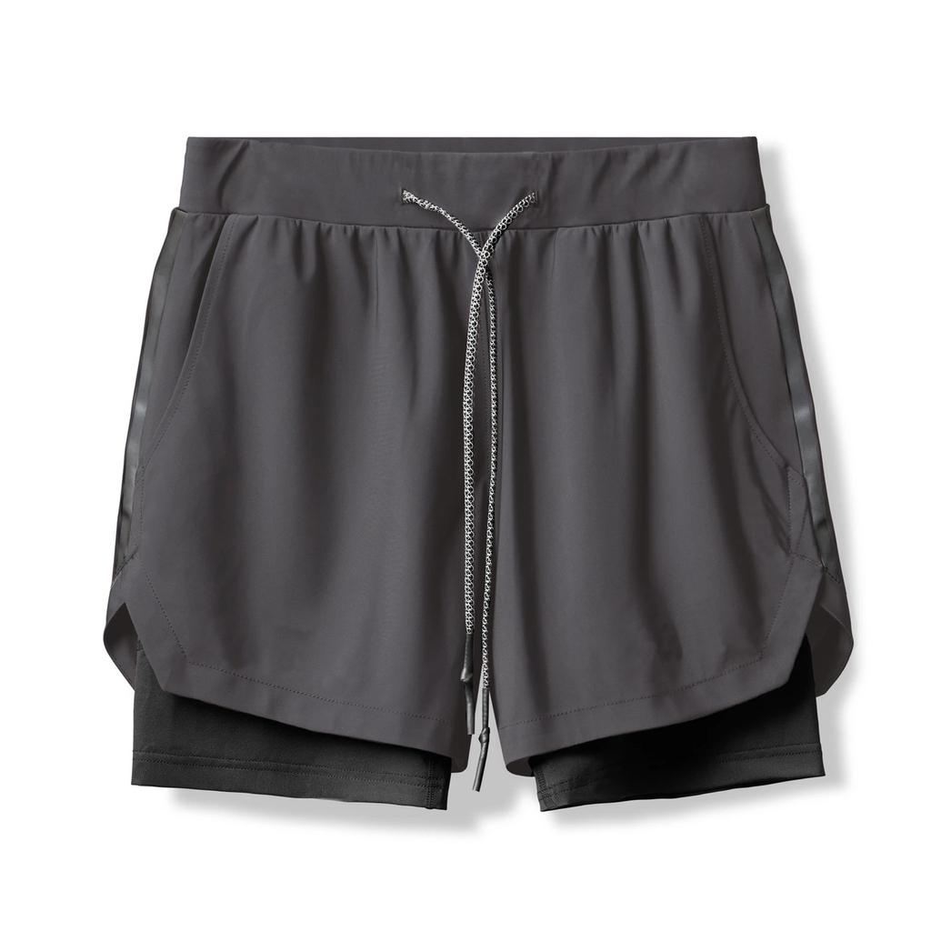Summer Trendy Sports Shorts Outdoor Running Cycling Breathable Double Layer Shorts for Men