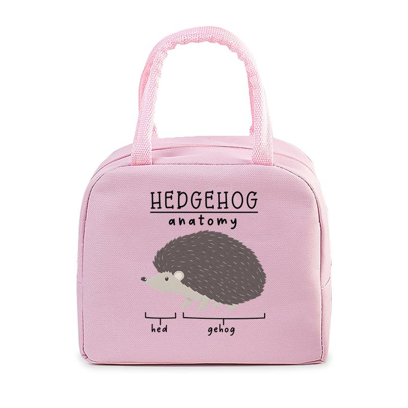 Bento Thermal Bag Dandelion Hedgehog Cartoon Print Women Insulation Portable Pouch Food Picnic Fresh Cooler Lunch Bag for Kids