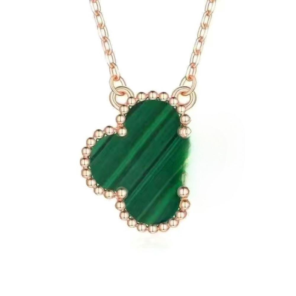 V Gold Four-leaf Clover Plated 18K Gold Necklace with Jewelry Women's High Version White Fritillary Rose Gold Pendant Light Luxury Niche