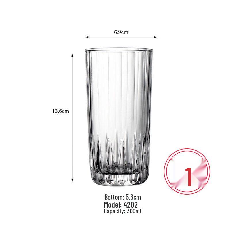 ZISIZ Transparent Straight Glass Tea Cup