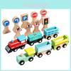 Wooden Toy Train Track Set With Diy Assembly For Kids Educational Play
