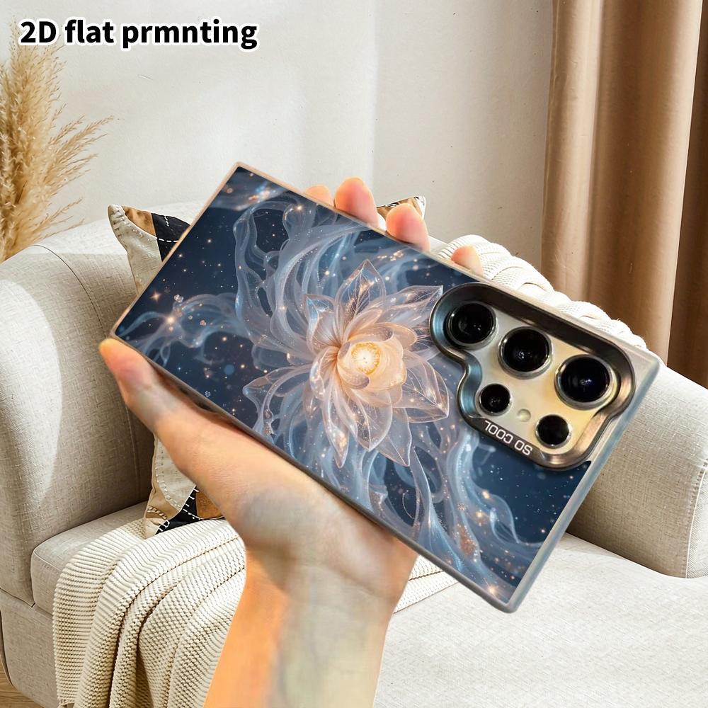Phone Case: 2D Flat Samsung Galaxy A34 A35 M05 M06 S20 S22 S21 FE Plus 5G Protective Case, Couple Style, Nebula Lotus, Christmas and Halloween Gift