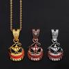 Halloween Skull Alloy Drip Oil Pendant Personality Exaggerated Men'S Necklace