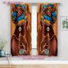2 Pcs African beauty print curtains,suitable for bedroom,living room kitchen decoration,home decoration,window decoration