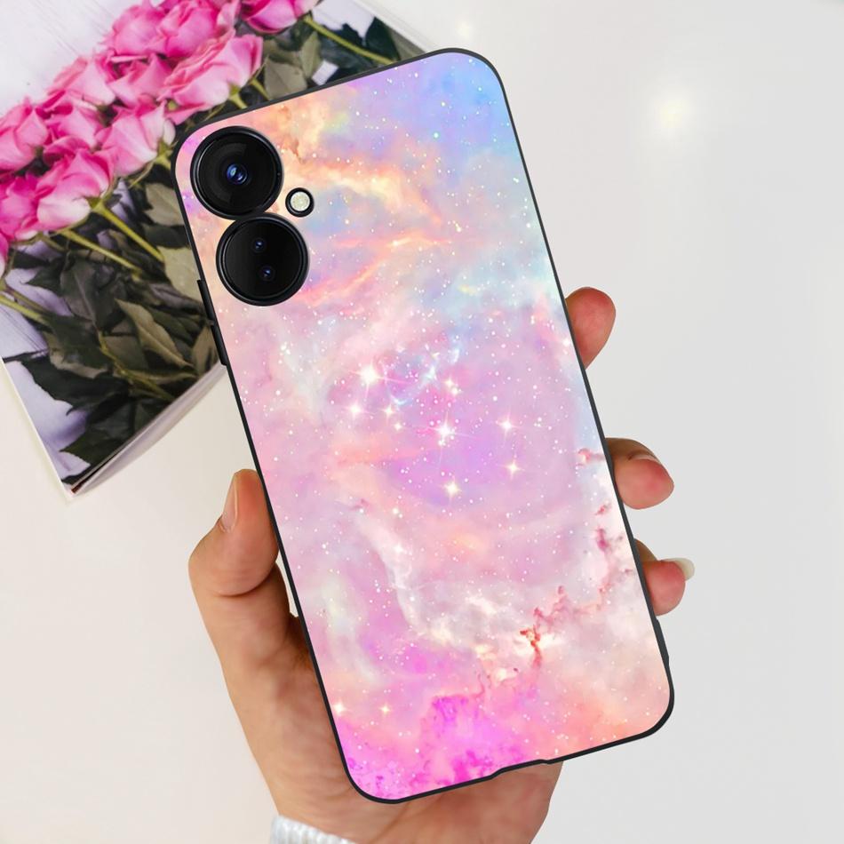 For Tecno Spark 9 Pro KH7 KH7n Cute Cartoon Phone Case For Tecno Spark 9Pro Black Silicone Soft TPU Cases