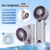 Rechargeable Portable Mini Folding Fan with Ice Pack, Umbrella Clip & Handheld Design - Ideal for Student Cooling