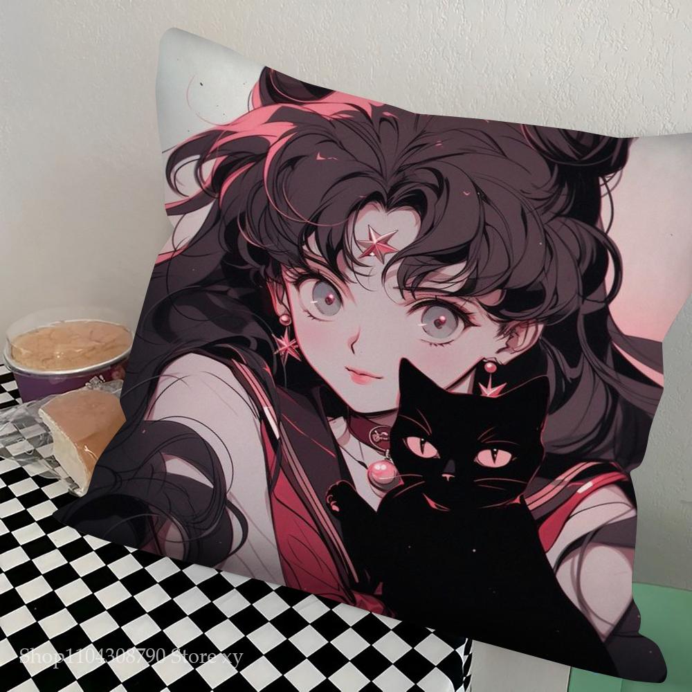 1pc Mood Body Moon Lady Classic Anime Pillow Case Square Bedroom Sofa Leisure Comfort Cushion Car Living Room Home Decoration