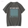 Pet Shop Boys NUOVA T-SHIRT NERA Tutte le Taglie S 4XL FR241 vintage Lavata streetwear Leggermente grafica Top Per l'Uso Quotidiano