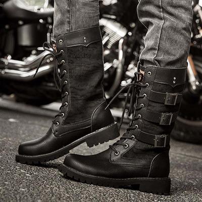Tall Men's Boots  And Winter Fashion Long Leather Boots Men's Boots