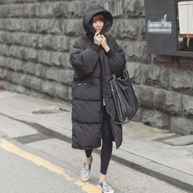 thick black winter coat