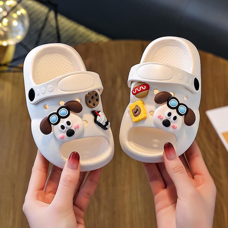 EVA Women's Summer Cartoon Cute Non-slip Indoor Bathing Thick-soled Slippers, Baby Sandals