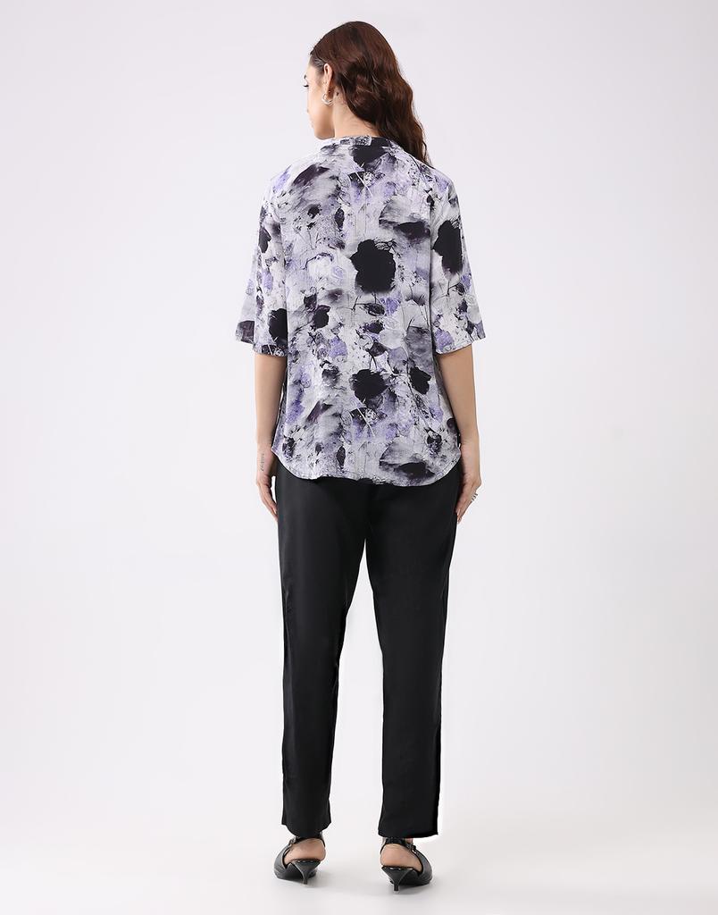 Monte Carlo Women Band Neck Three-Quarter Sleeves Coordinate Set