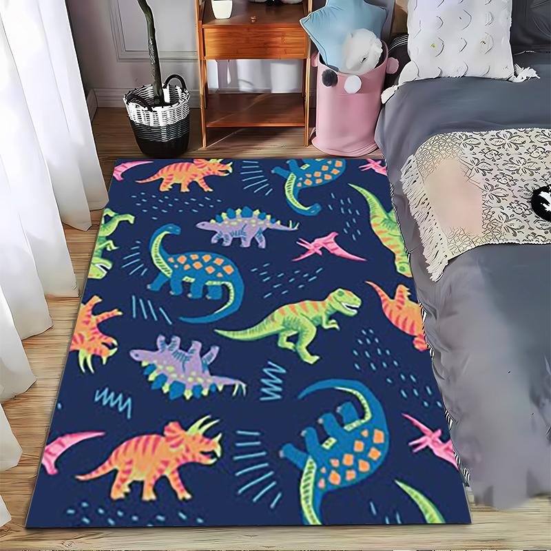 Colorful Dinosaur Designed floor mat, suitable as a non-slip mat for the living room or bedroom sofa