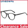 UNIEOWFA Acetate Round Optical Glasses for Men Frame Retro Prescription Eyeglasses Frame Male High Myopia Eyewear Frame Brand