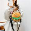 Fun cute cartoon fries burger bag girl versatile small satchel creative portable messenger change bag