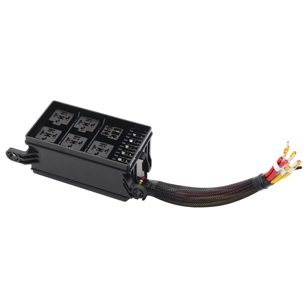 6-fach Flachsicherungshalter Box Relaisbox mit Flachsteckanschlüssen und Kabelbaum 4-Pin 12V 40A Relais für Auto LKW