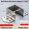 U Shape Bed Beam Support Metal Stand Bed Rail Brackets Wood Fixed Connector Thickened Bed Corner Hinges Hook Furniture Hardware