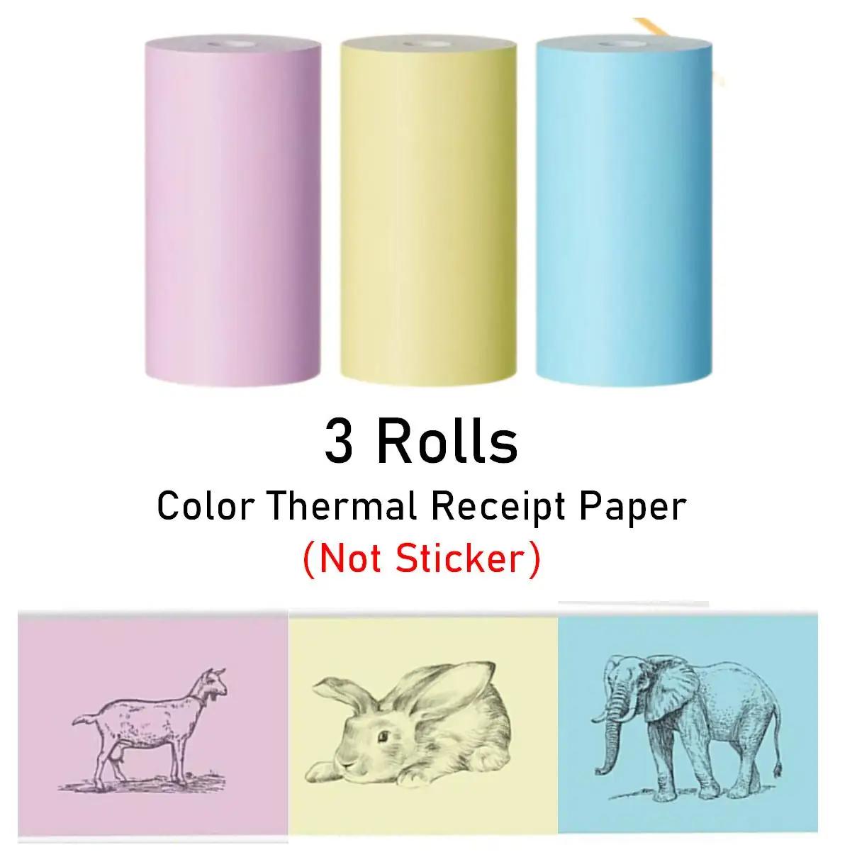 

Кольоровий рулон термопаперу 57*30мм, фотопапір нот мемо квитанція для портативного міні принтера