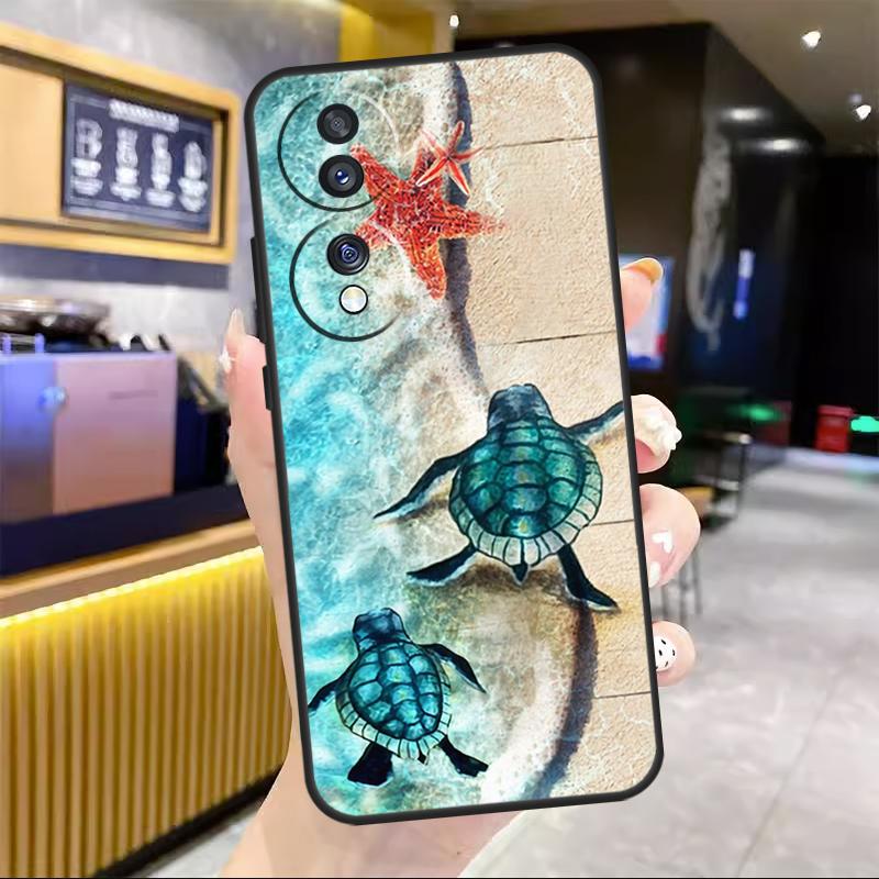 Sea Turtle Turquoise Oceanlife For Honor Magic 6 7 8 Pro Case For Honor 90 70 50 Lite 400 200 X8c X8b X9a X9b X9c X9d Win RT