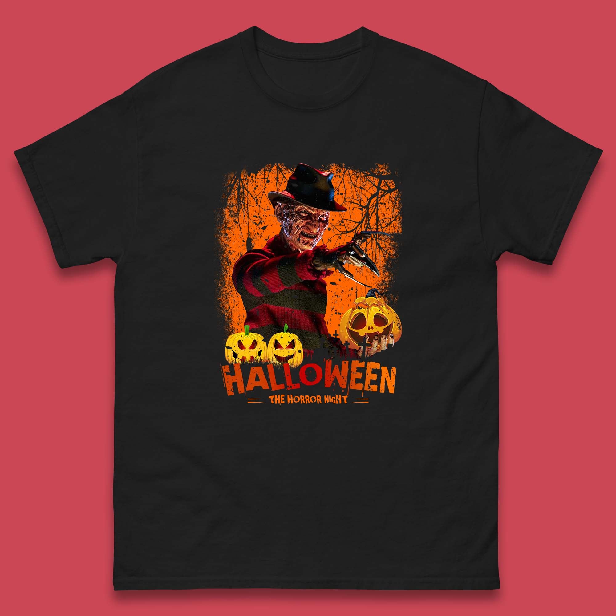 Halloween The Horror Night Freddy Krueger Horror Movie Character Serial Killer Mens Tee Top 3XL