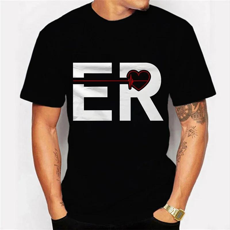 Emergency Room Nurse Shirt Oversized T-shirts Emergency Room Nurse Shirts for Men Women Harajuku T Shirt ER Nurse Vintage Tee... S разноцветный