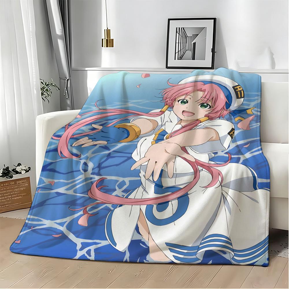 Anime Figure A-ARIAA Throw Lightweight 240g Flannel Blanket Soft Skin-friendly for Summer Cooling