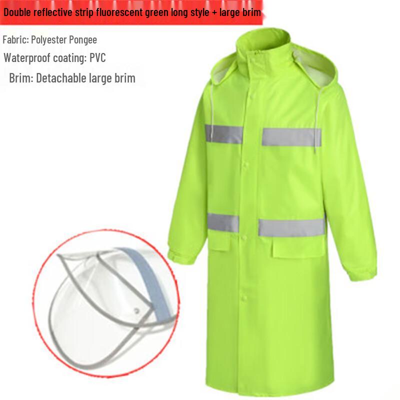 High-Visibility Reflective Outdoor Work Raincoat