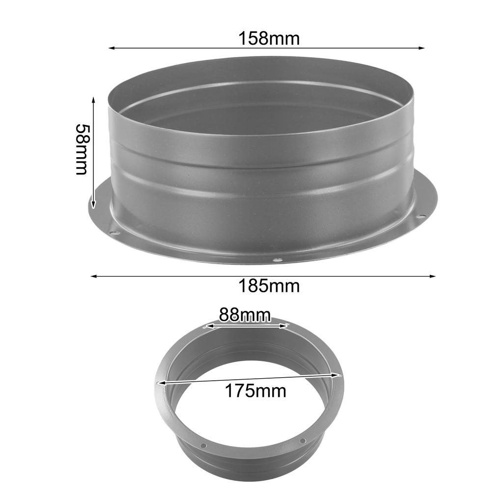 160mm Flange Exhaust Fan Pipe Bathroom Environment Easy Installation Design Efficient Air Circulation Hassle-Free Setup