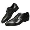 Fashion Luxury Black Man Shoes Genuine Leather Business Office Oxfords Style Dress Shoes Height Increasing Handmade Leather Shoe For Men